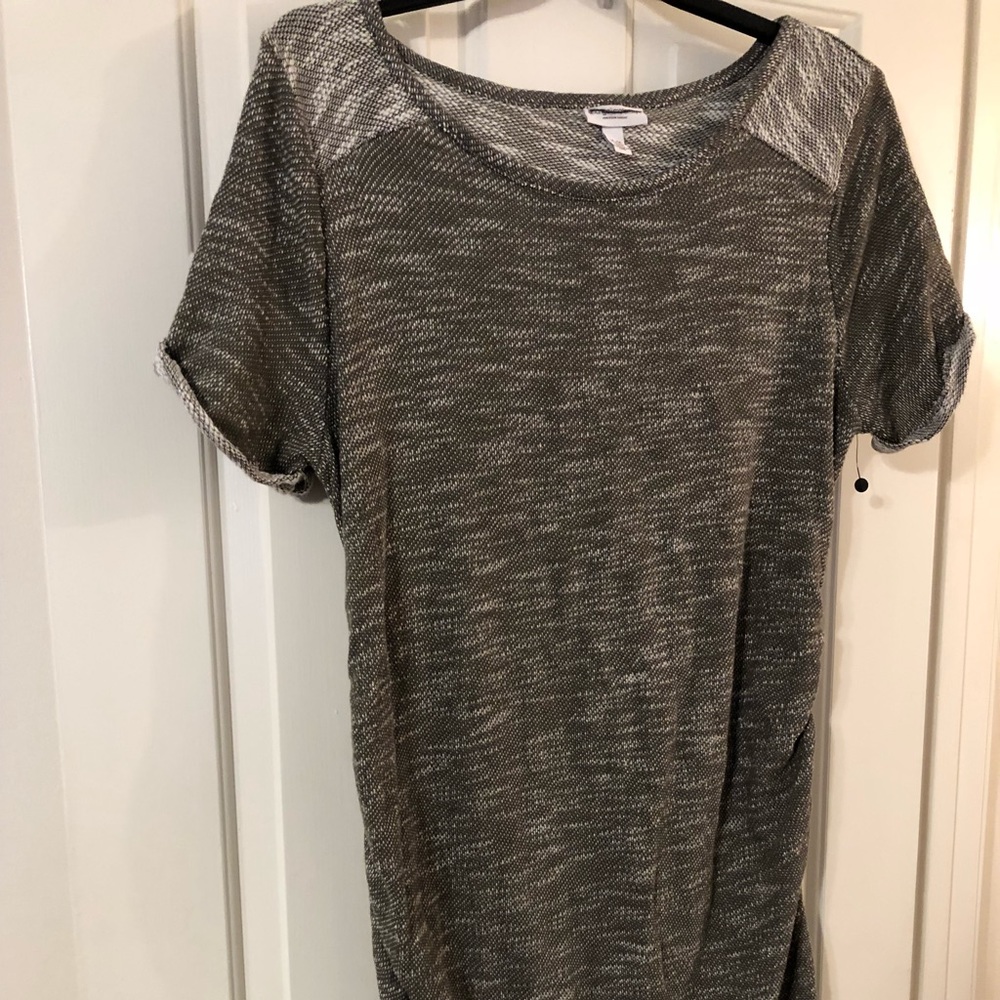 NWOT Olive green/White maternity dress XL